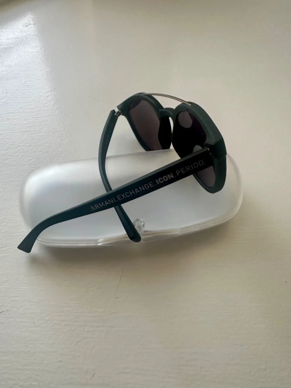 Armani Exchange AX4118S Unisex Sunglasses Black Frame Red Mirror Lenses 54-21